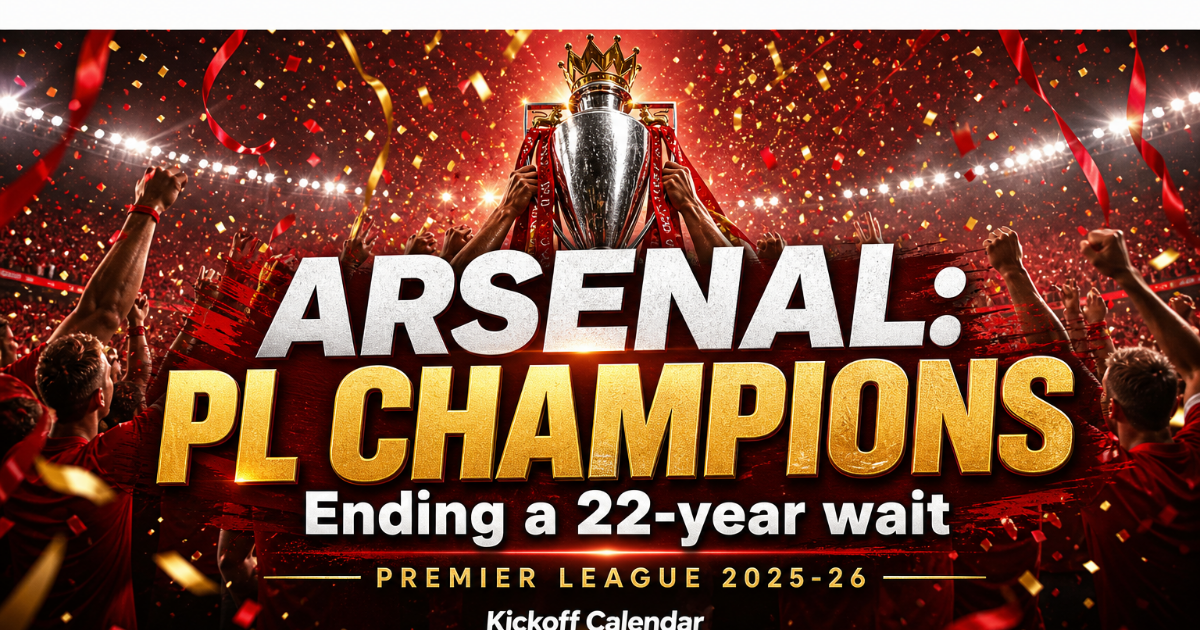 Arsenal Are Premier League Champions: Ending a 22-Year Wait