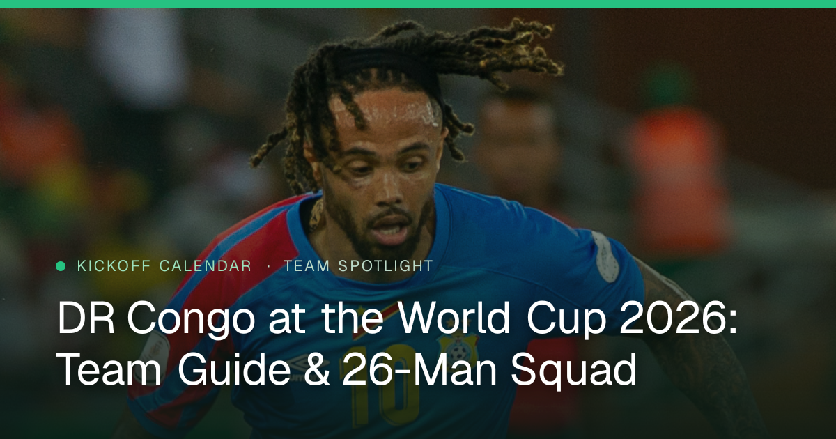DR Congo at the World Cup 2026: Team Guide & 26-Man Squad