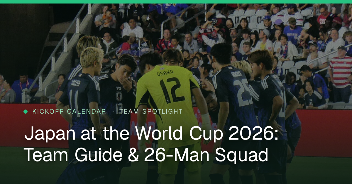 Japan at the World Cup 2026: Team Guide & 26-Man Squad