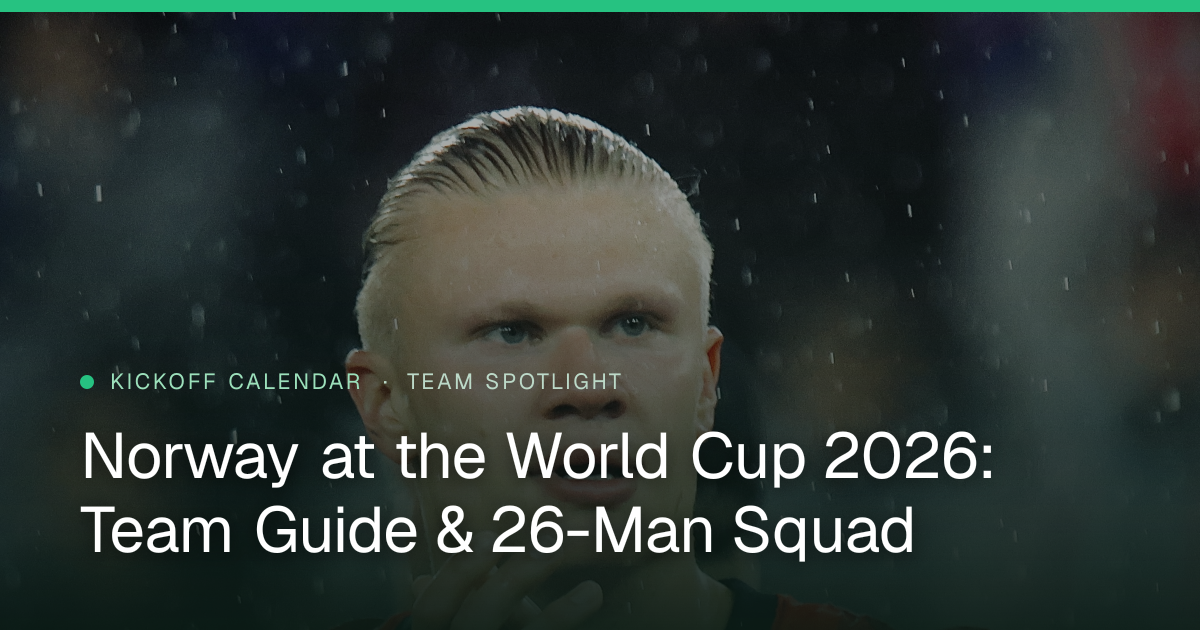 Norway at the World Cup 2026: Team Guide & 26-Man Squad