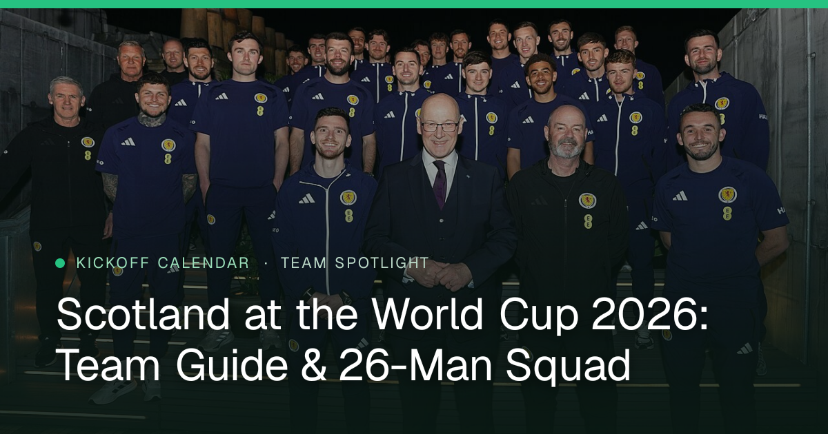 Scotland at the World Cup 2026: Team Guide & 26-Man Squad