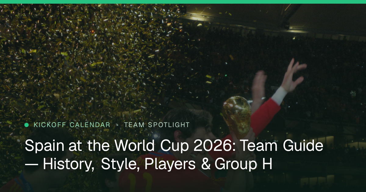 Spain at the World Cup 2026: Team Guide — History, Style, Players & Group H