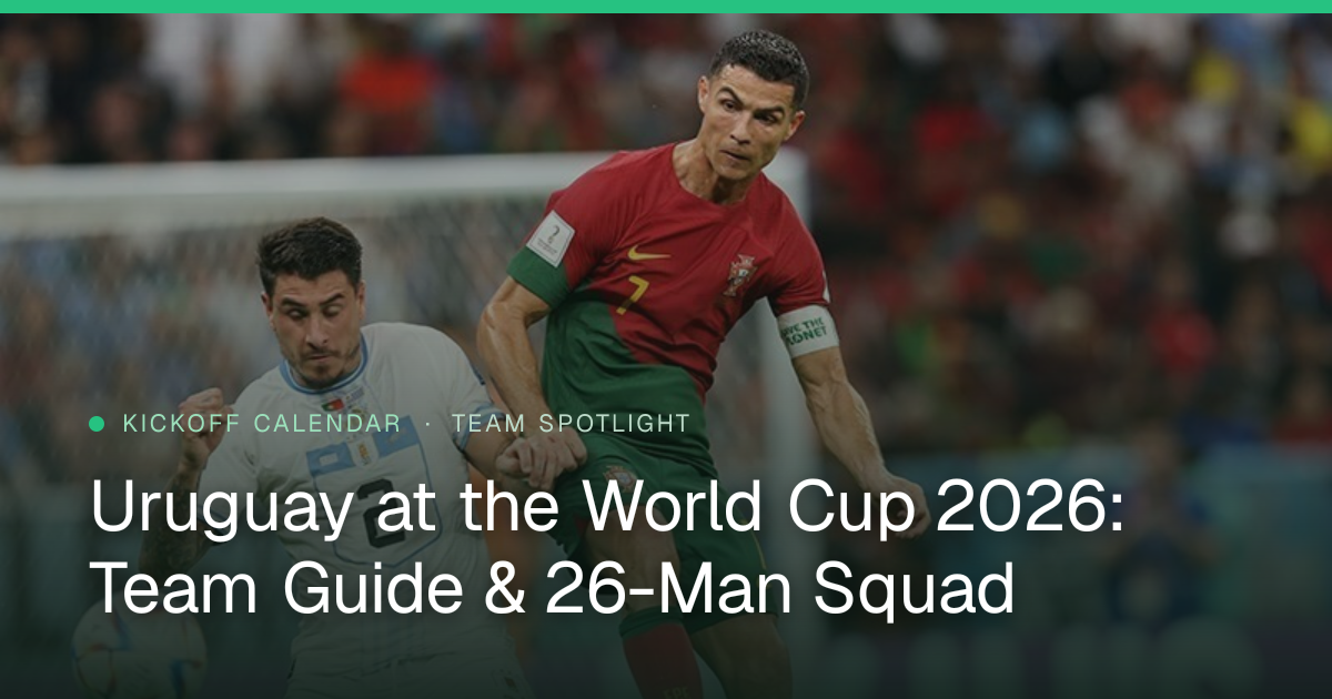 Uruguay at the World Cup 2026: Team Guide & 26-Man Squad